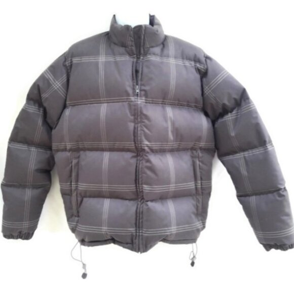 Stussy Ultra Puffer Jacket Grey Snow Board Ski Down Feather YKK Zipper M D - Picture 1 of 8